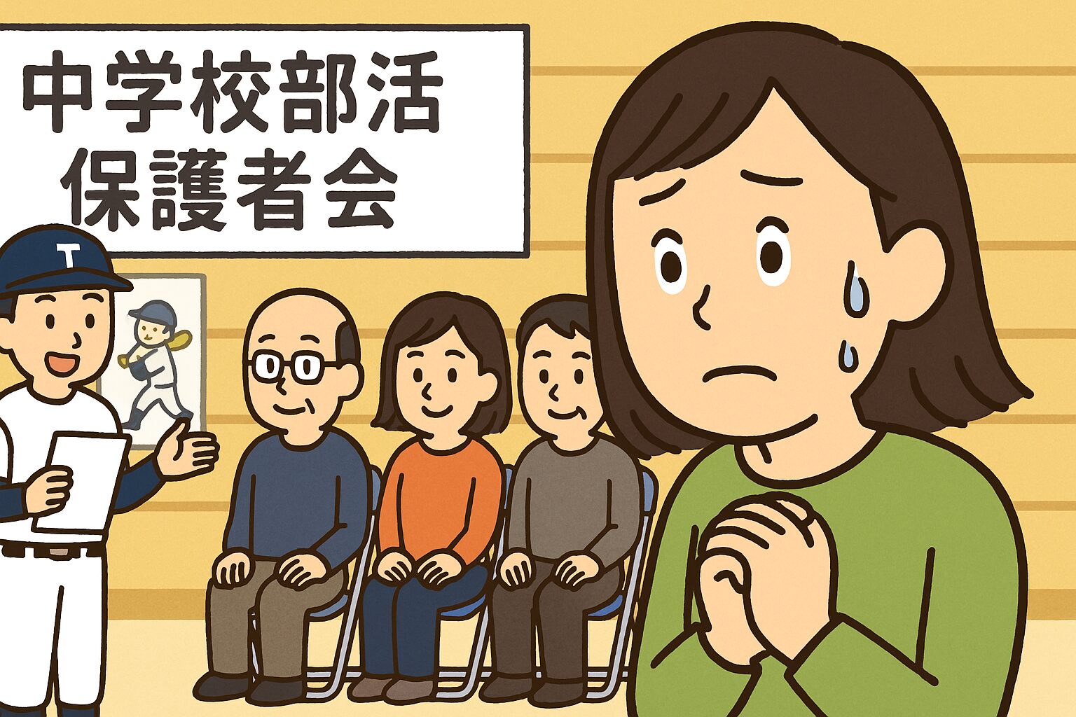 部活道の保護者会に不安になる保護者