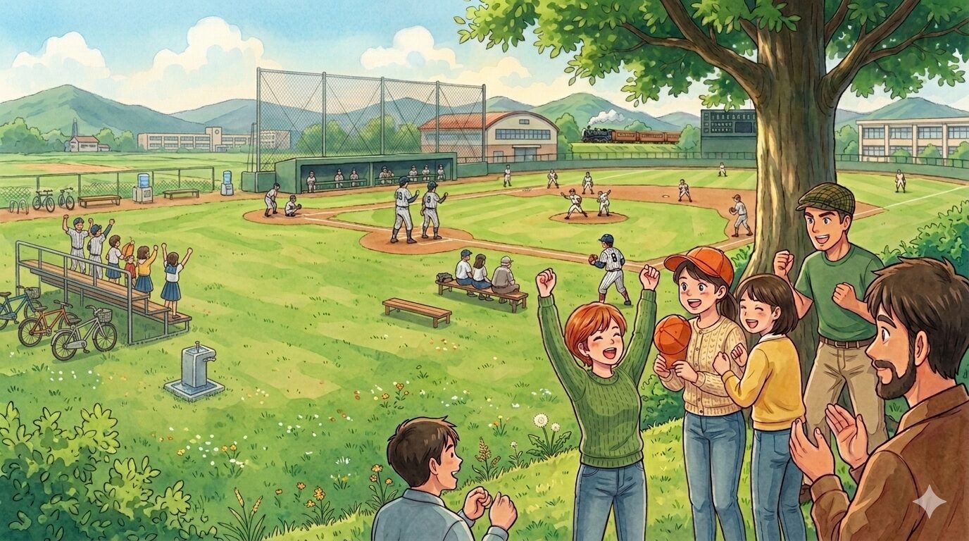 子どもの部活動を応援する保護者たち